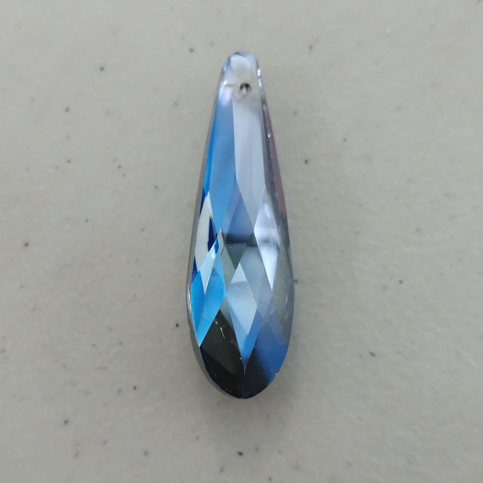 Crystal Drop Small  49x15mm Blue