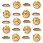 TierraCast Hammertone  8mm Gold Plated Bead Cap - 20 Pieces