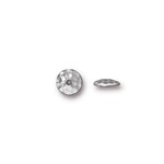 TierraCast Hammertone  6mm Rhodium Plated Bead Cap