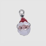 Santa Claus Charm - Enameled on Silver