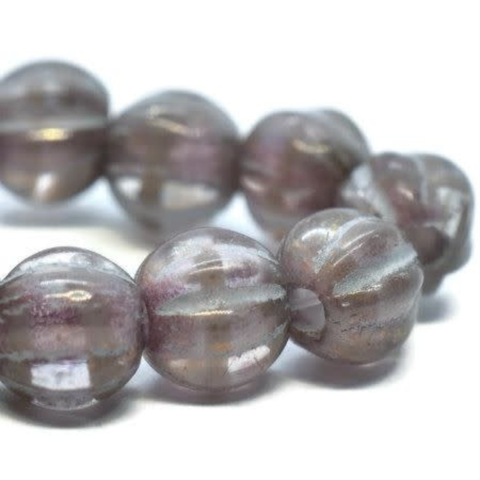 Czech Glass Melon 6mm Large Hole Thistle Bead Strand