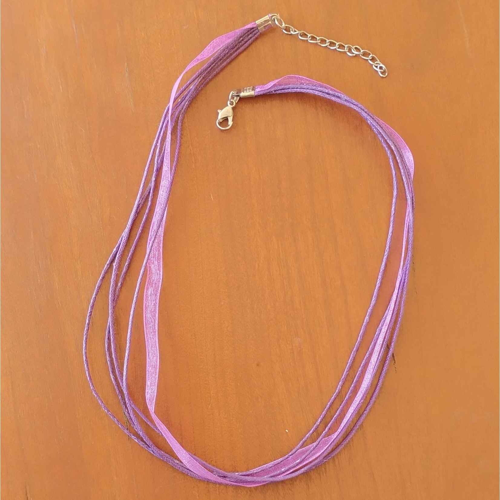 Ribbon Necklace Purple