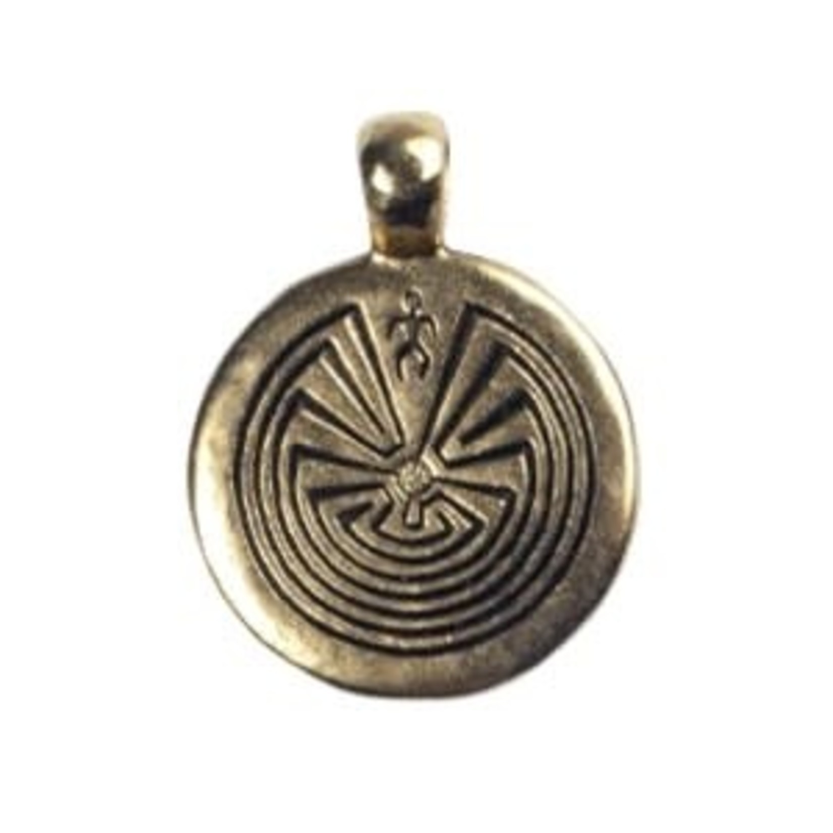 Man in Maze Symbol of Life Pewter 15mm Pendant