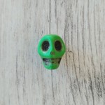 Magnesite Skull Green Bead