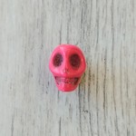 Magnesite Skull Pink Bead