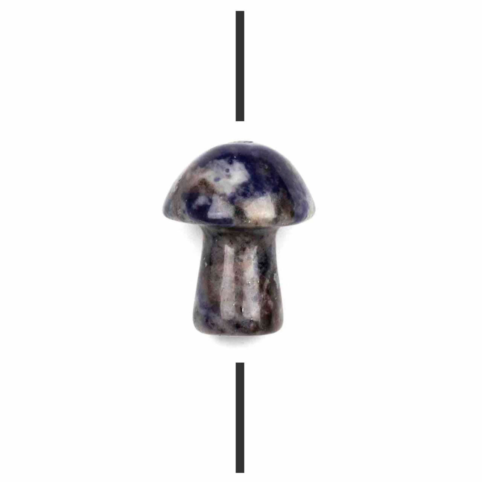 Sodalite Mushroom 15x19mm Bead w/ 2mm Hole