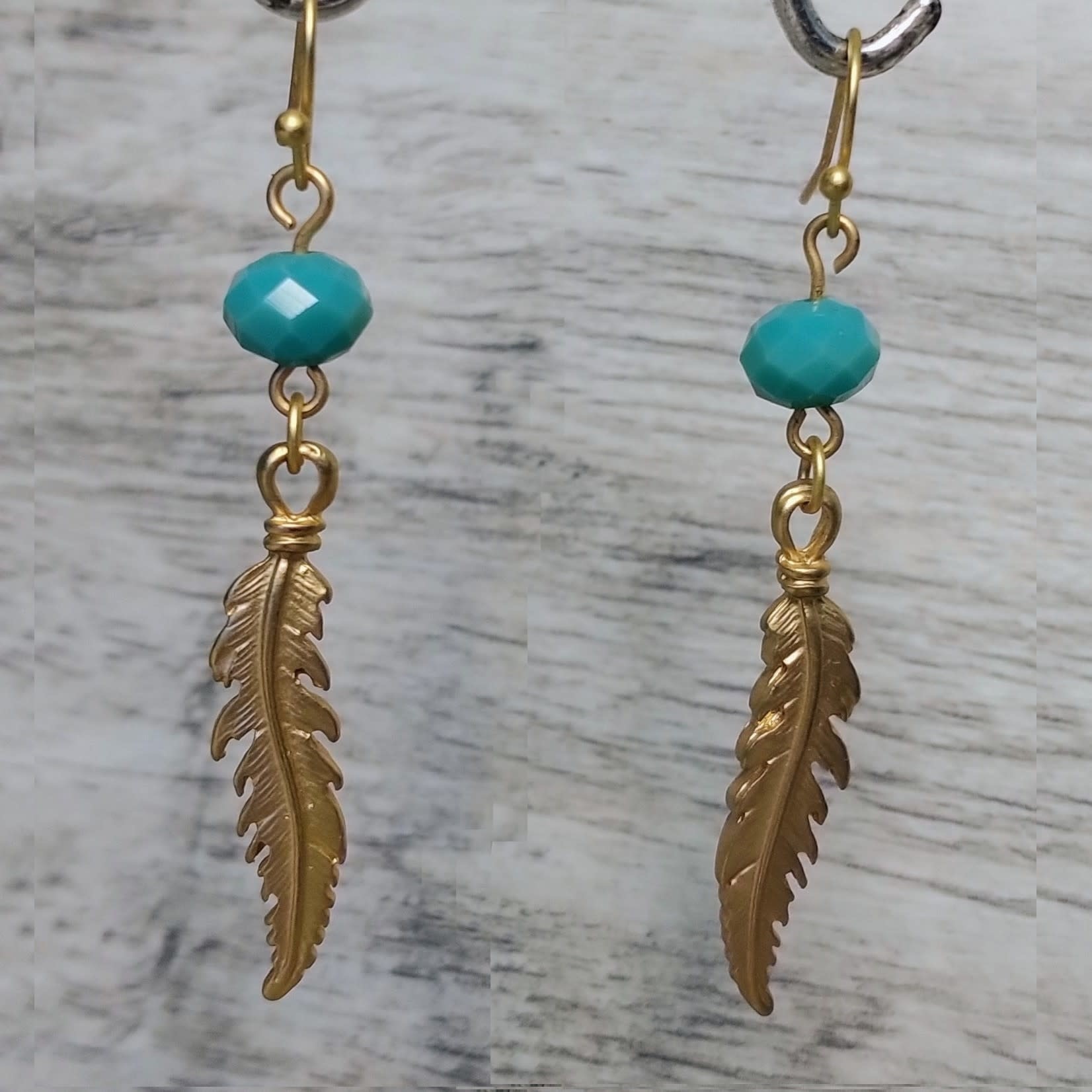 Bead Inspirations Plumage Gold/Turquoise Earring Kit