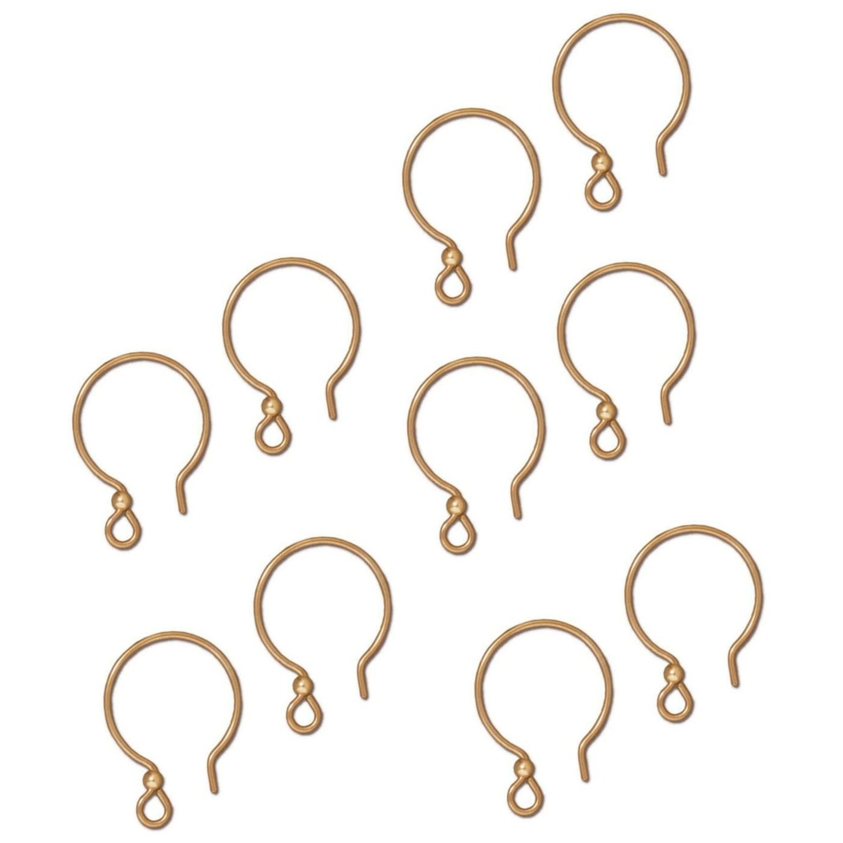 Gold Filled French Hoop Earwire w/3mm Ball - 10 Pieces