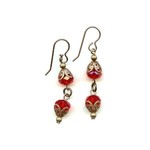 Drops of Elegance Red Earrings - Ready to Wear