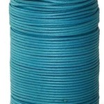 Turquoise Waxed Cotton Cord 2mm - 1 ft