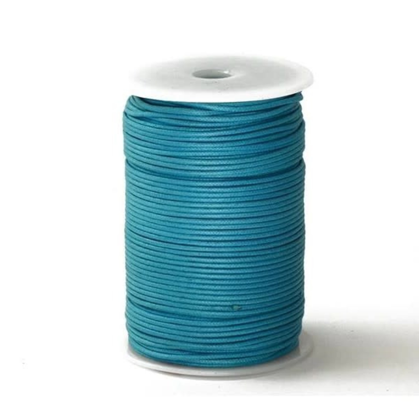 Turquoise Waxed Cotton Cord 2mm - 1 ft