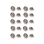 TierraCast Antique Silver Plated 4mm Scalloped Bead Caps - 20 pieces