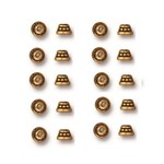 TierraCast Beaded Bead Cap 4mm Antique Gold Plated - 20 pieces
