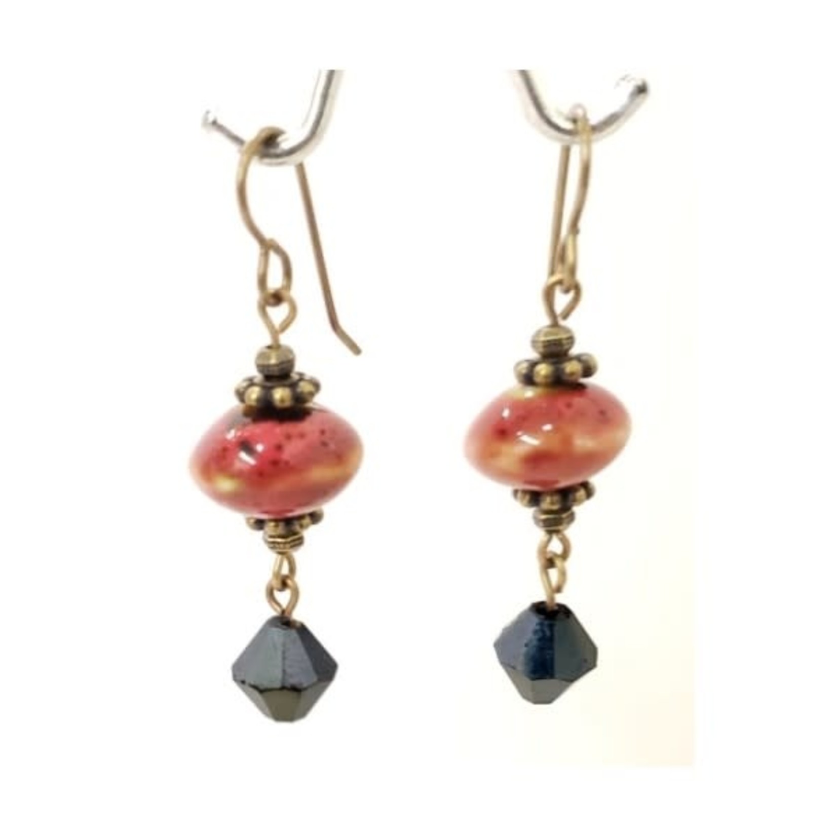 Bead Inspirations Red Earth Saucers  Earring Kit