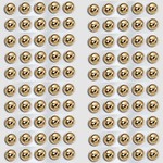 Gold Plated 2.5mm Round Seamed Beads - 100 Pieces