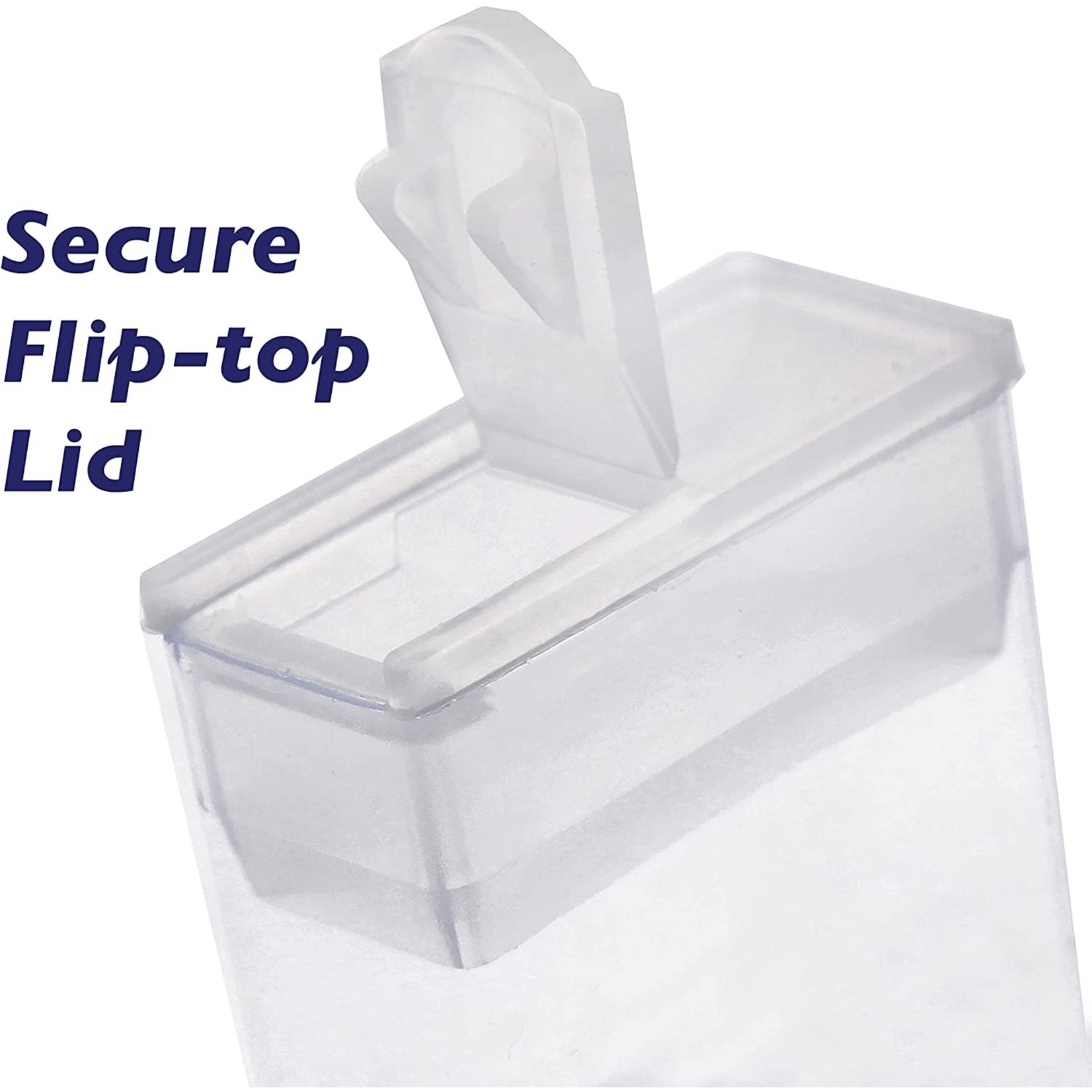 Cuboid Plastic Bead Containers, Flip Top Bead Storage, 10