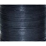 Black Waxed Cotton Cord 2mm - 11 ft