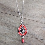 Bead Inspirations Filigree Slider Coral Crystal Necklace Kit