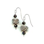 Druzy 360 Silver Black Earring - Ready to Wear
