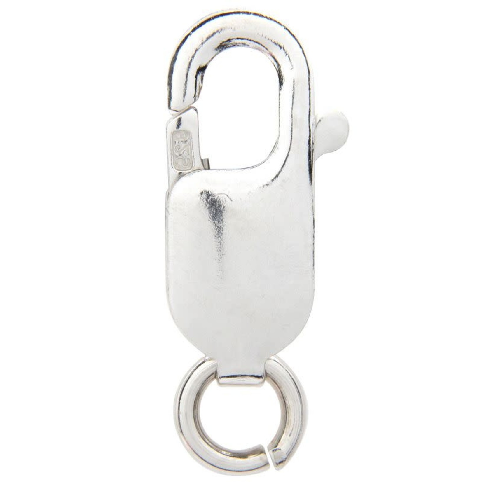 Sterling Silver 16x6mm Lobster Claw w/ Ring - Single