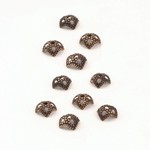 Vintaj Vintaj Brass Square Bead Cap 7mm - 10 Pieces