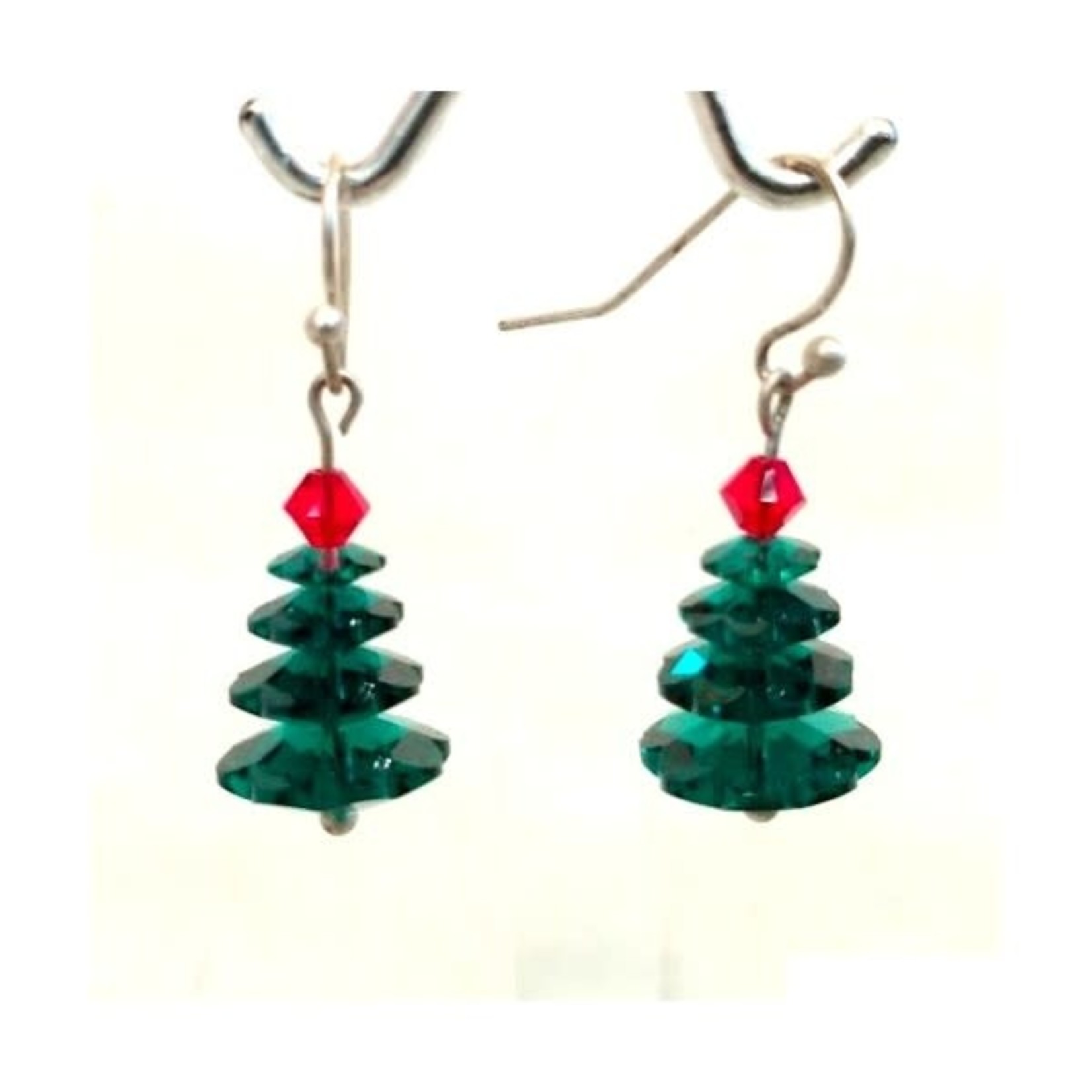 Swarovski Christmas Tree Emerald Earrings - Ready to Wear