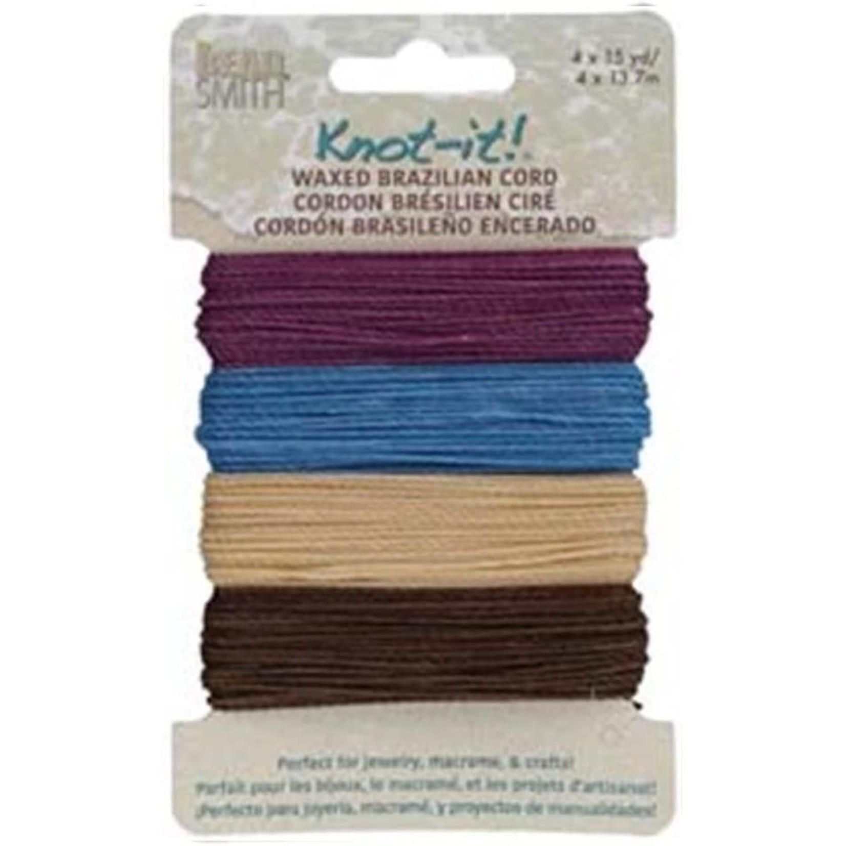 Knot-it! Waxed Brazilian Poly Cord - Adventures Calling 15 Yards/Color