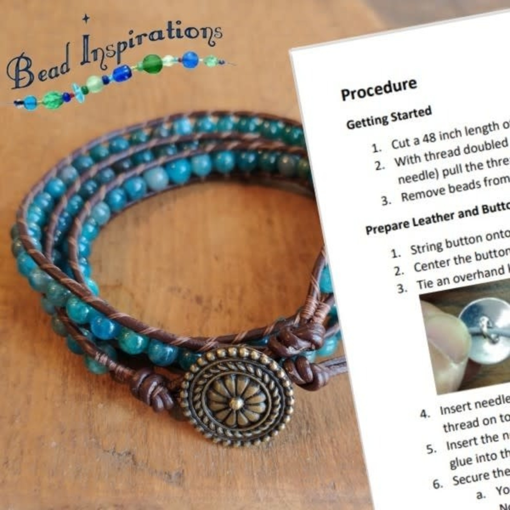 Printed Instructions to Make a Basic Wrap Bracelet