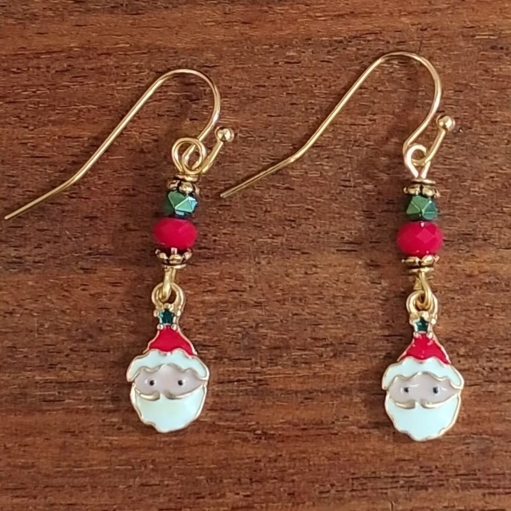 Bead Inspirations Santa's Watching Earrings - Ready to Wear