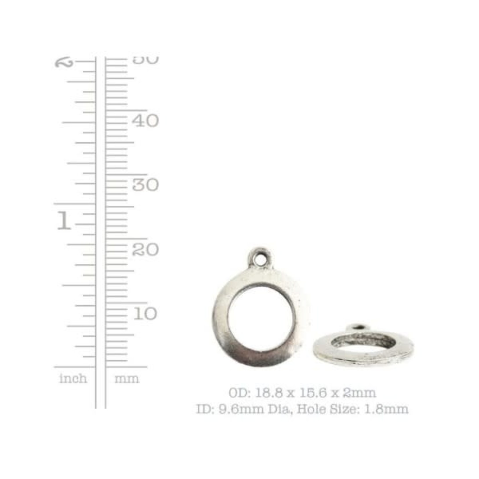 Nunn Design Nunn Design Silver Plated Round Toggle Ring