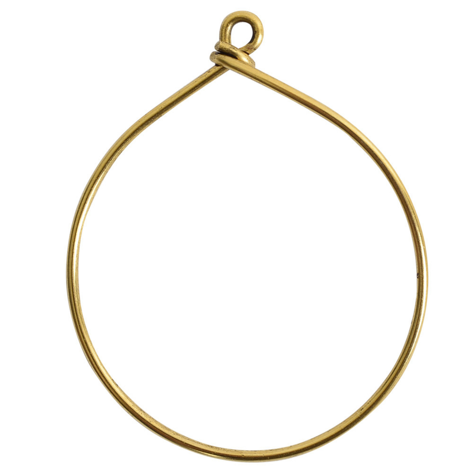 Nunn Design Wire Frame Large Hoop- Antique Gold