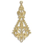 Vintaj Vintaj Vogue Brass Etruscan Filigree Drop