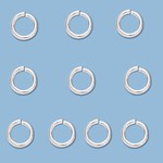 Sterling Silver Jump Ring Open (.051) 16ga. 8mm Heavy - 10 Pieces