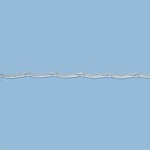 Sterling Silver Curved Bar & Link Chain - 1"