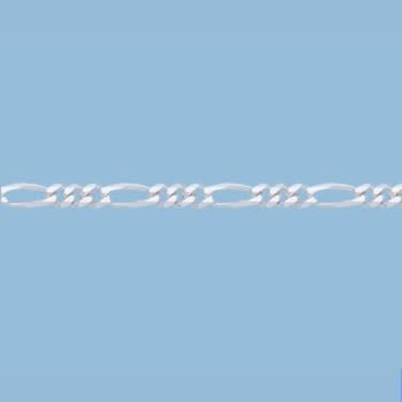 Sterling Silver Figaro 4.25mm Chain - 1"