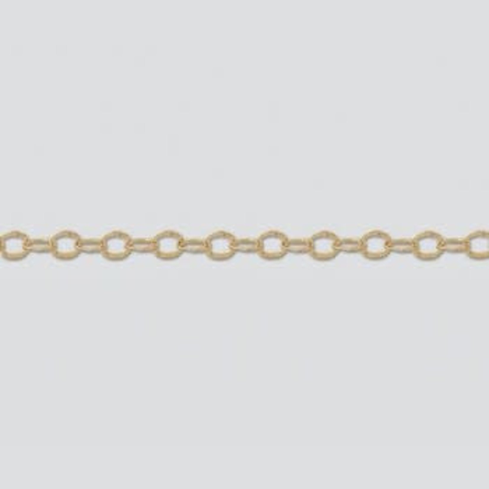 Gold Filled Hammered Flat Nugget Chain 5.3x3.5mm - 1"