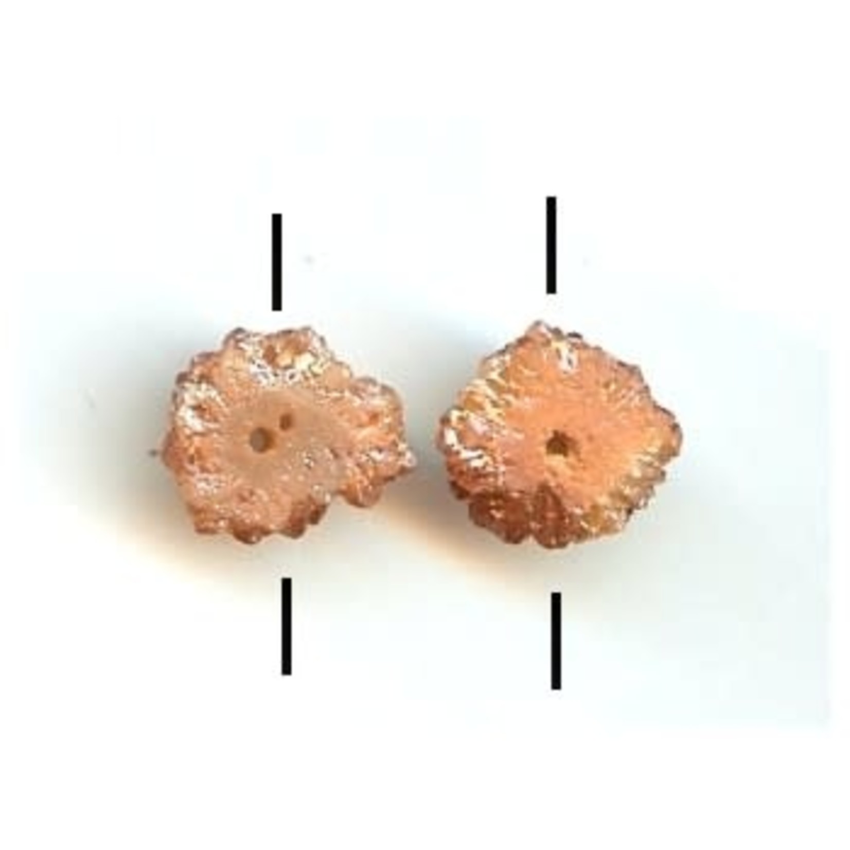 Druzy Copper Slice Bead