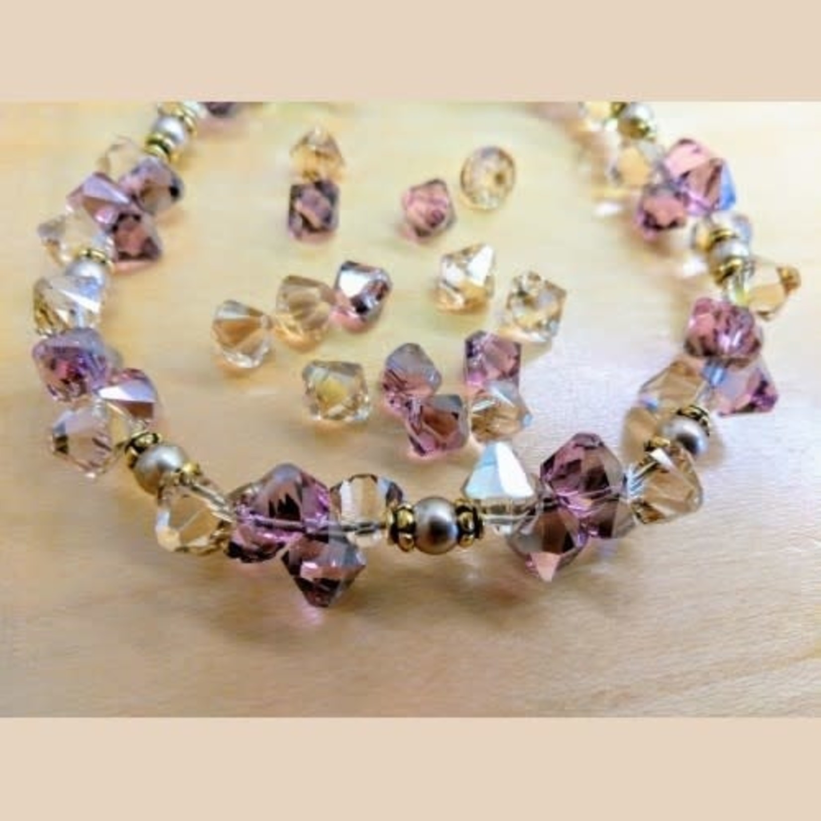 Swarovski 6mm Top Drilled Light Rose Satin - 6 Pieces