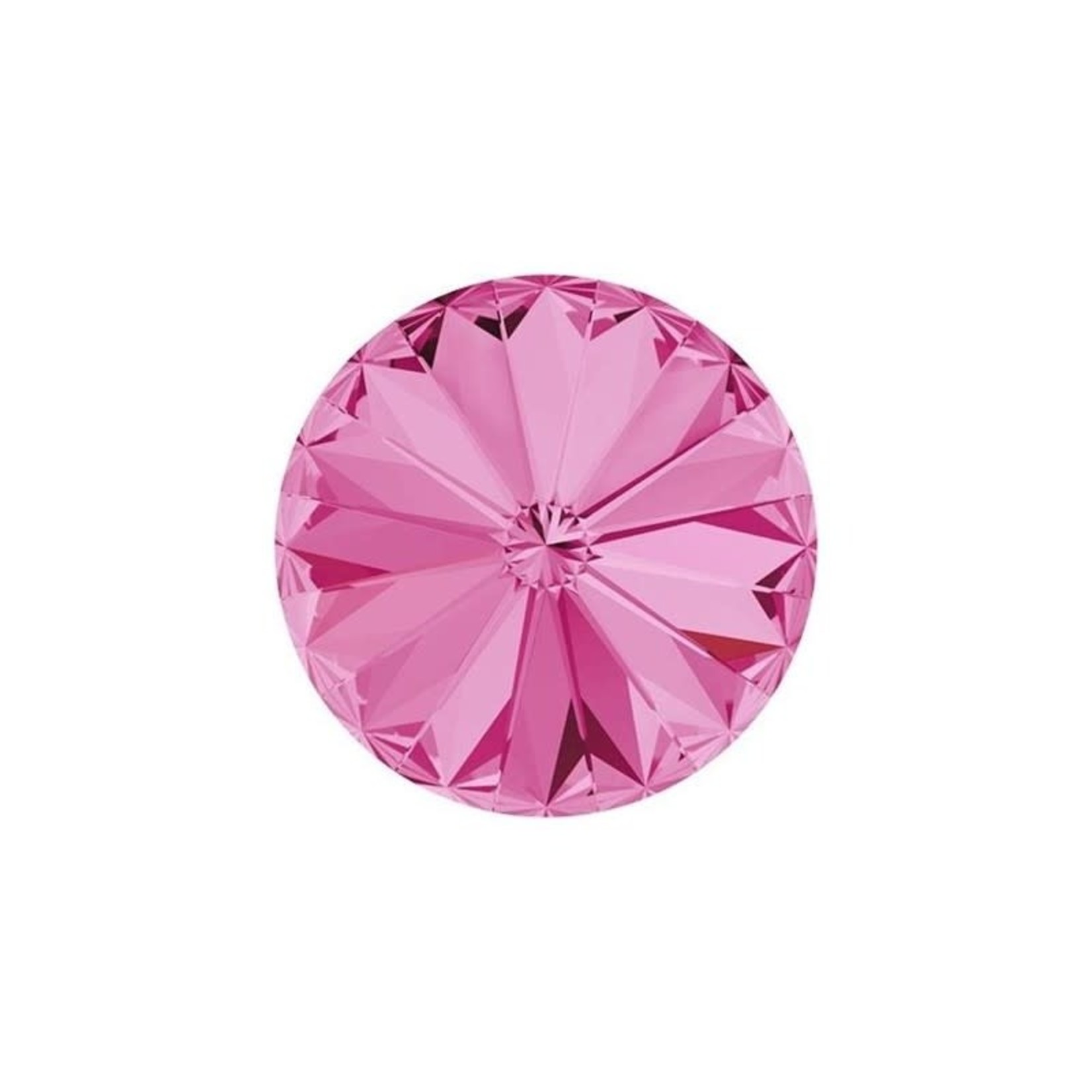Swarovski Rivoli 18mm Rose Crystal