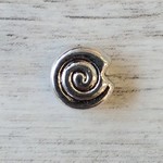 Pewter Notched Spiral 11x6mm Bead