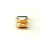 Faceted Crystal Square Golden Shadow Bead
