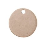 Classic Flat Tag Small Circle Single Antique Silver with 3mm Hole