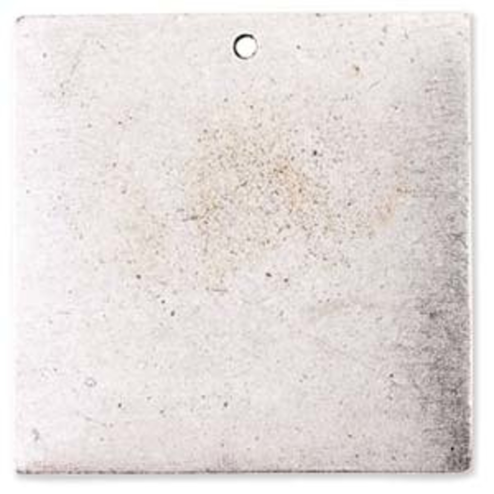 Flat Tag Antique Silver Grande Square One Hole