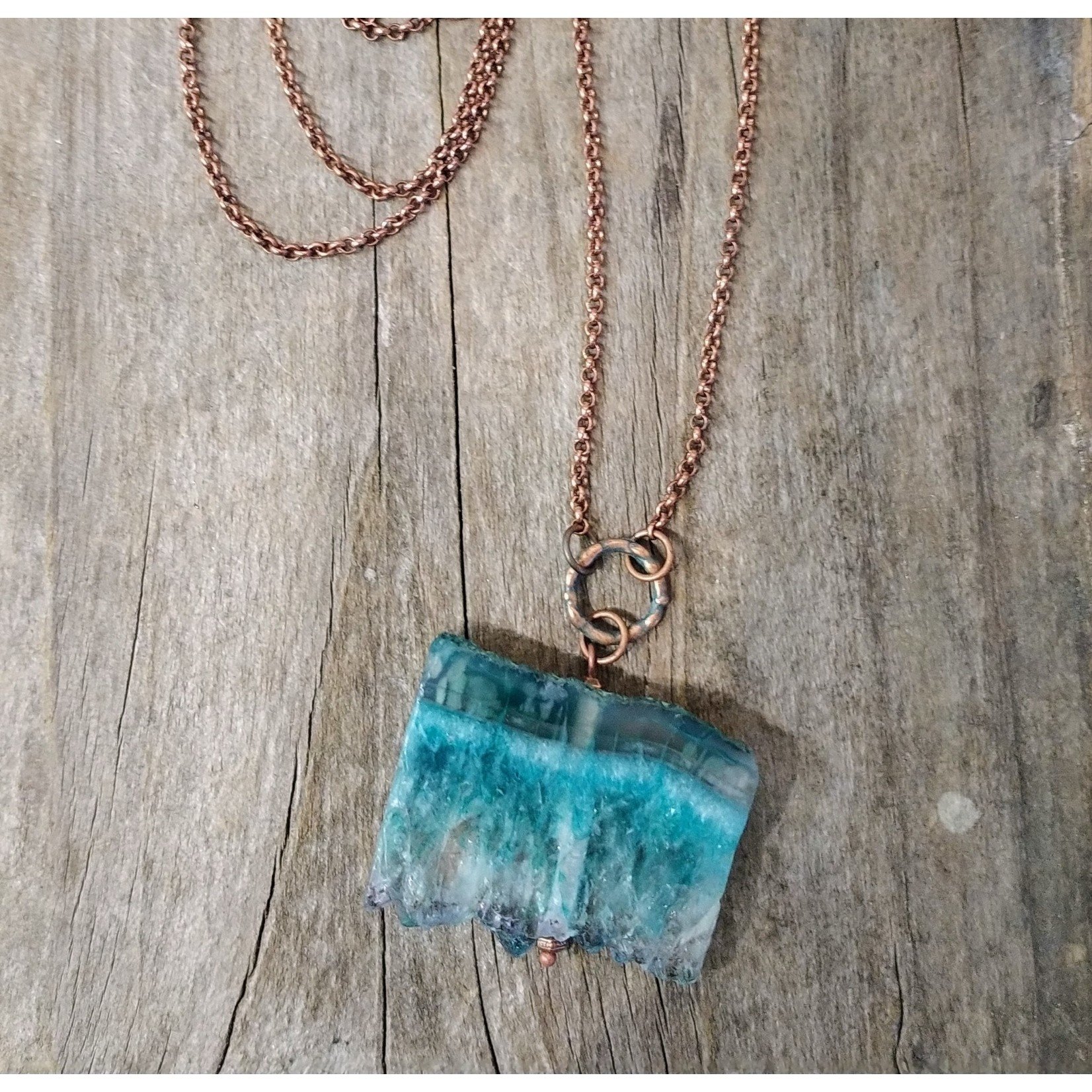 Druzy Necklace Teal - Ready to Wear