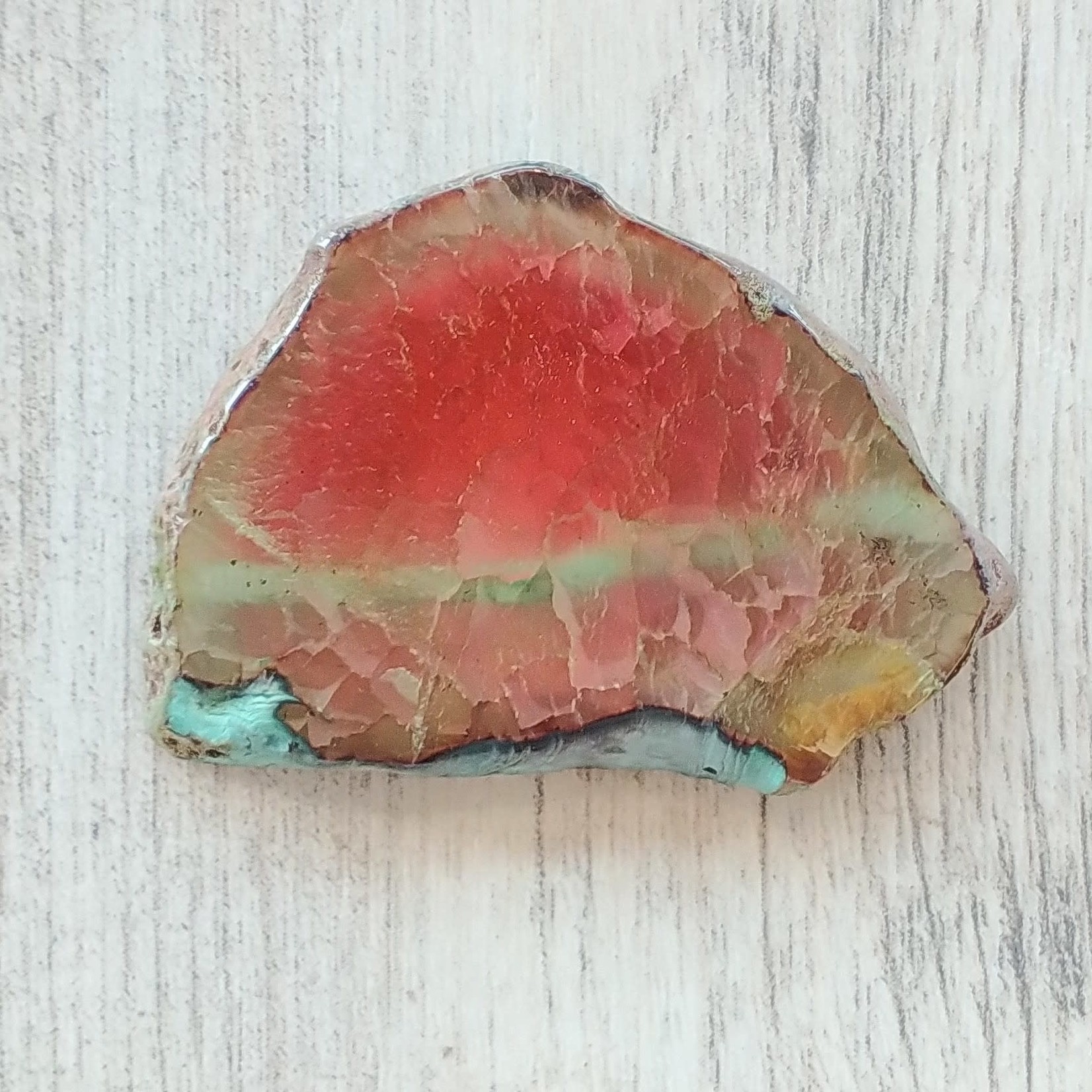 Watermelon Agate Slice Bead