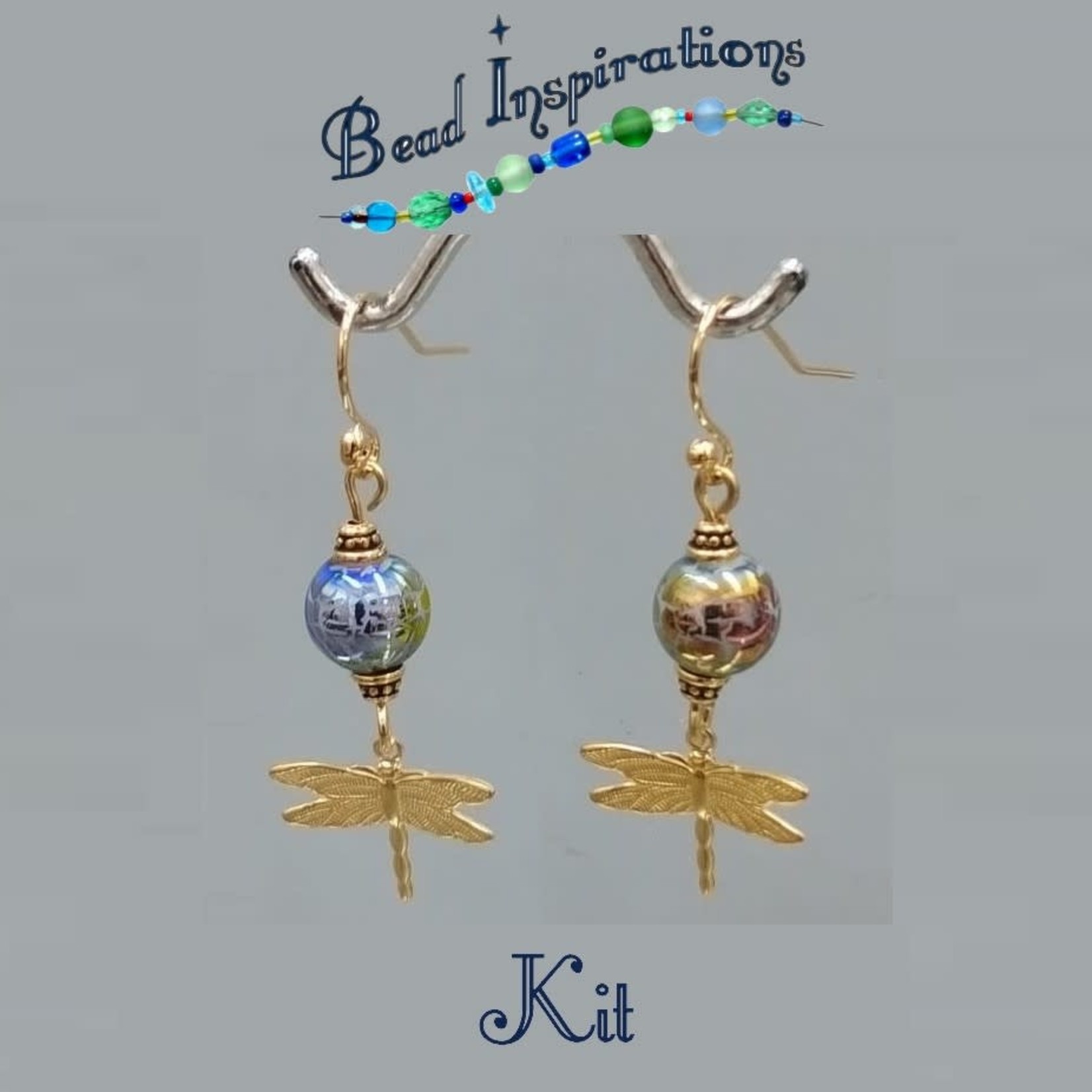 Bead Inspirations Cracked Rainbow Dragonfly Earring Kit