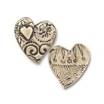 TierraCast Amor Heart Pendant - Oxidized Brass Plated