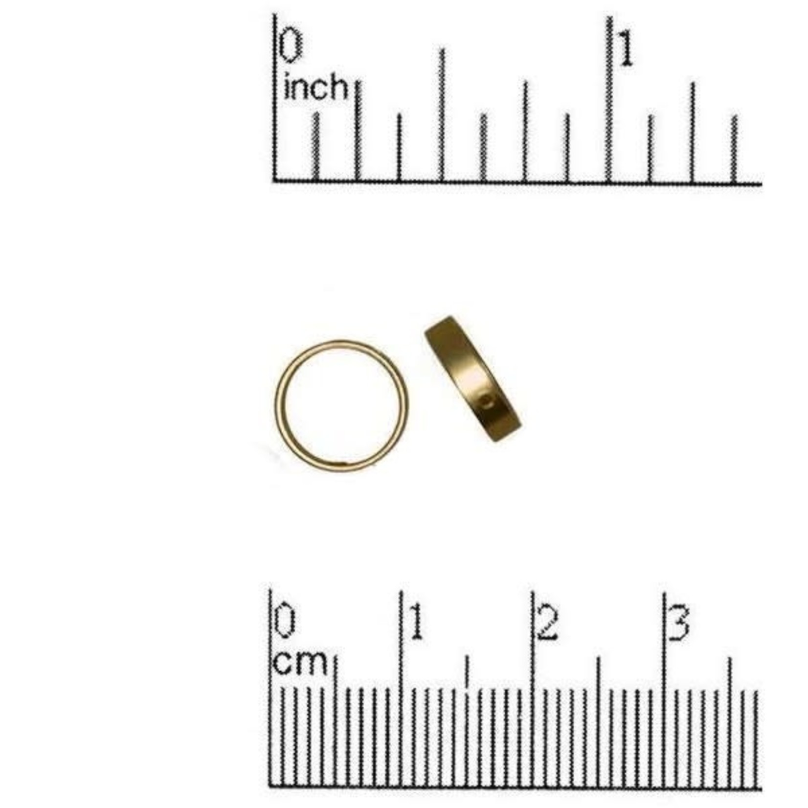 Satin Gold Plated Round Bead Frame  8mm Nickel-Free