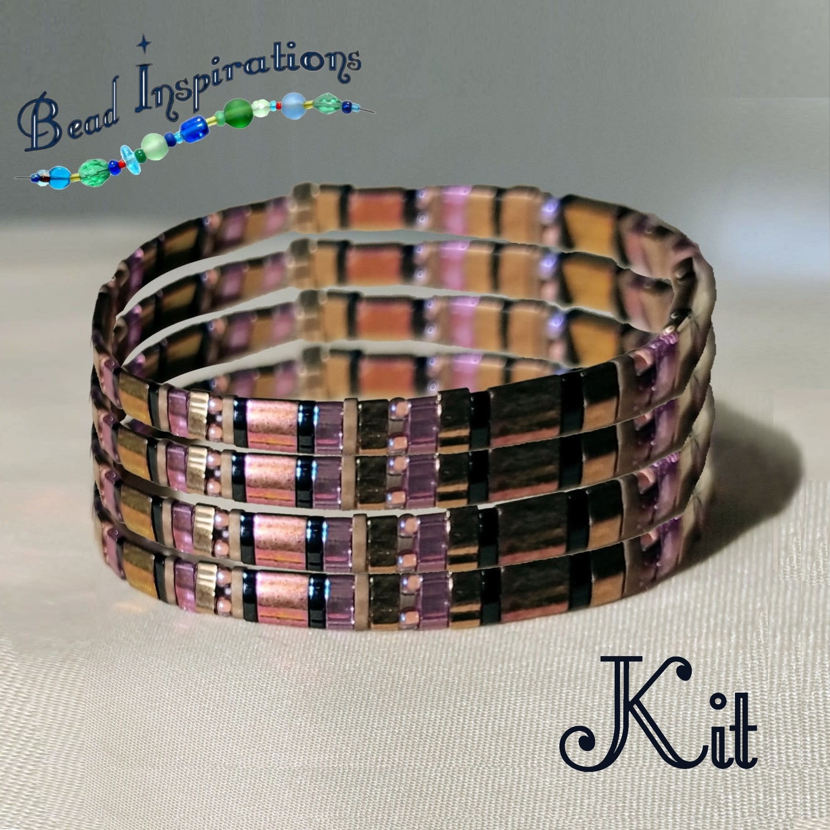 Bead Inspirations Tila Stacker Bracelet Kit - Amaranthine Gold
