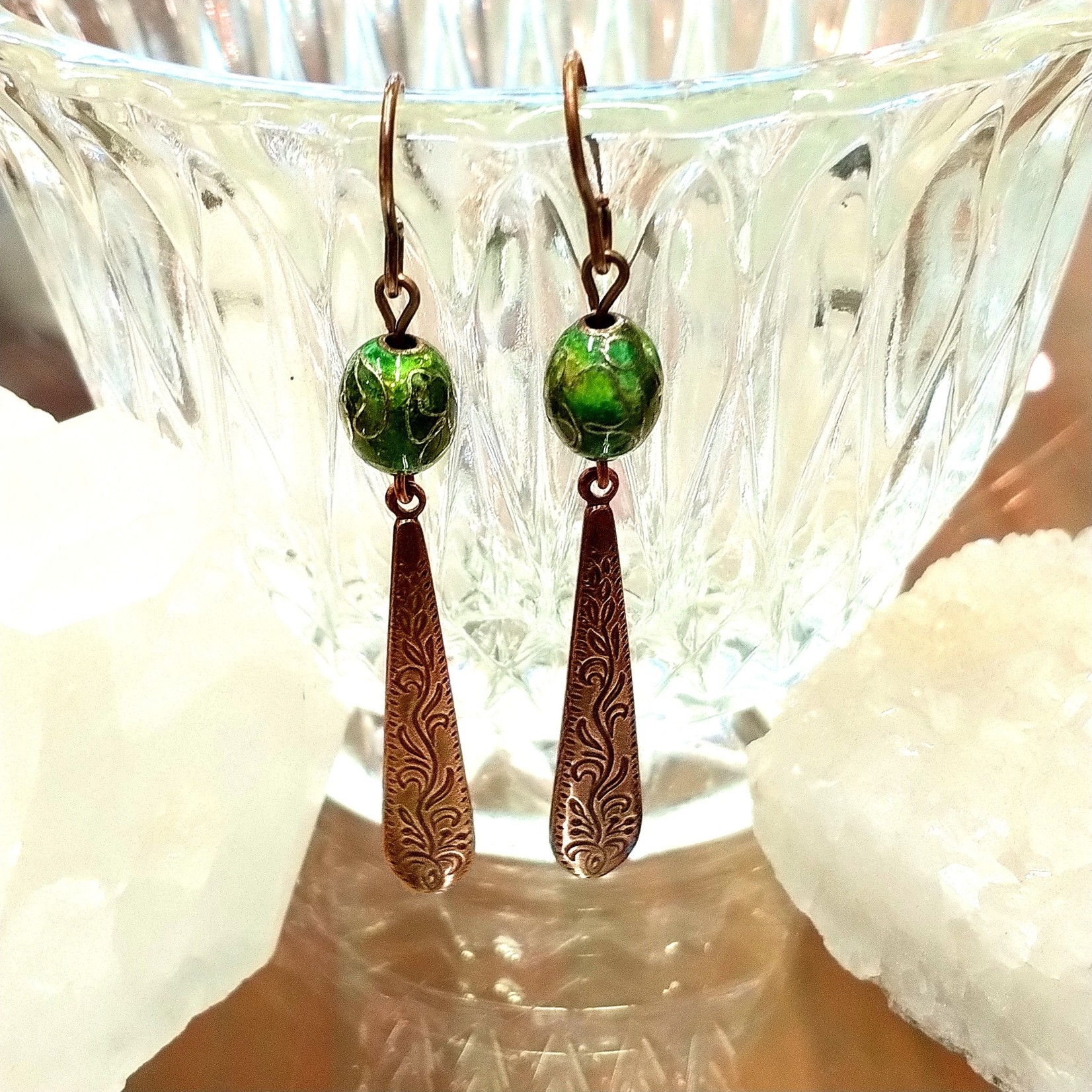 Chloe Green Earrings - Ready to Wear